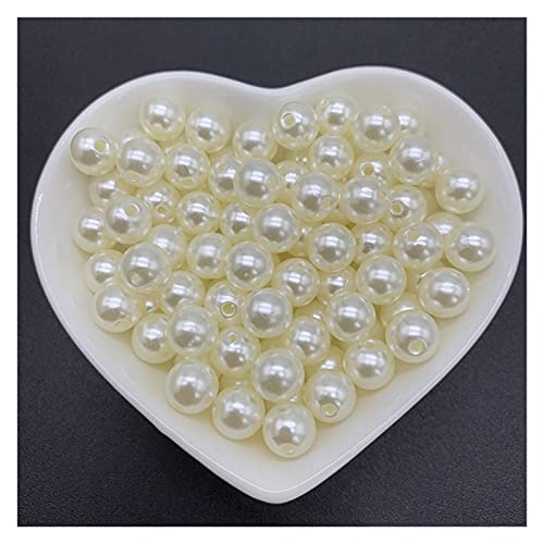HBALDTEDC Faux Pearls Perlen, Acryl-Imitationsperlen, 4–10 mm, Mehrfarbig, 380 Stück, for Schmuck-DIY-Zubehör(I,4mm 200pcs) von HBALDTEDC