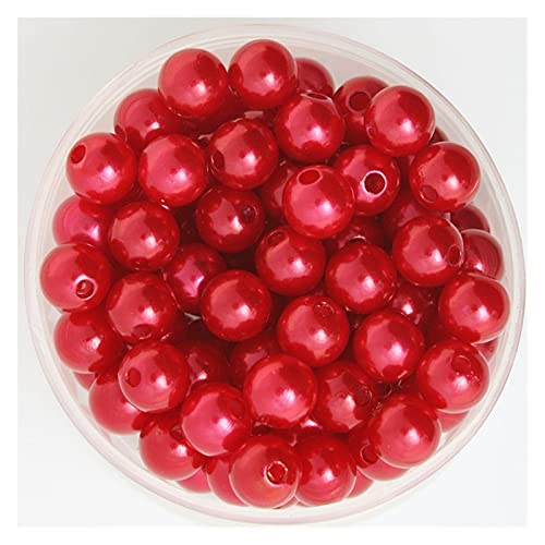 HBALDTEDC Faux Pearls Perlen, Acrylperlen, 6 mm, Mehrfarbig, 500 Stück, zur Schmuckherstellung, DIY-Armband, Halskette(12) von HBALDTEDC