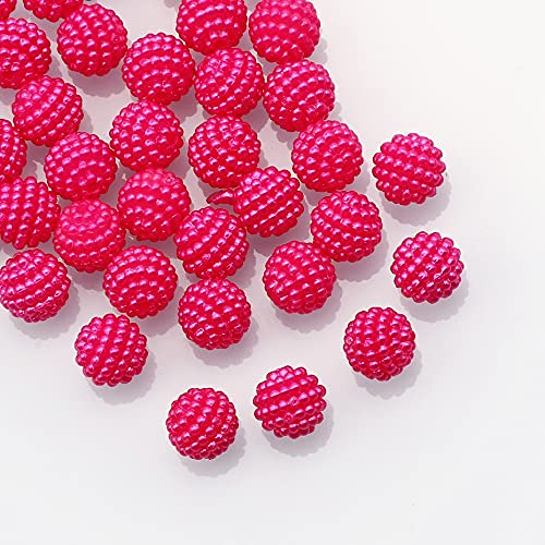HBALDTEDC Faux Pearls Perlen, Acrylperlen, rund, 10 mm, Mehrfarbig, 50/100 Stück, for die Schmuckherstellung, DIY-Armband, Halskette(Rose,100Pcs) von HBALDTEDC
