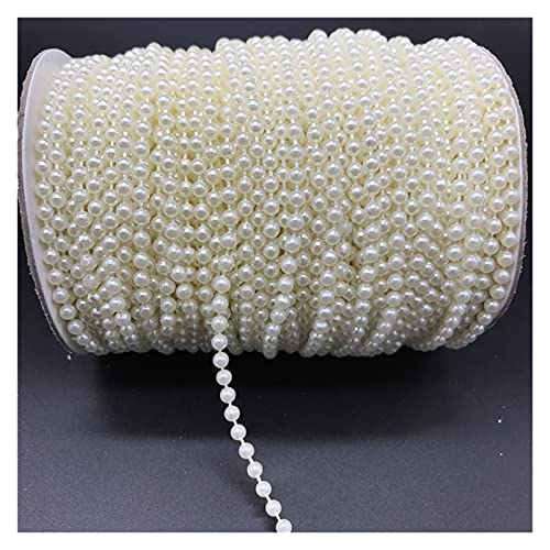 HBALDTEDC Faux Pearls Perlen, Acrylperlenkette, Girlande, DIY-Schmuck, Hochzeitsdeko, Mehrfarbig, 2,5–10 mm, 2 Yards(I,4mm) von HBALDTEDC