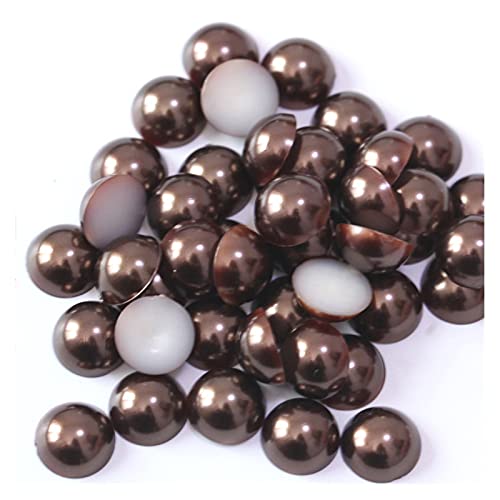 HBALDTEDC Faux Pearls Perlen, Halbrunde Acryl-Imitationsperlen mit Flacher Rückseite, Mehrfarbig, 5 mm, 500 Stück, for DIY-Schmuckhandwerk(18) von HBALDTEDC