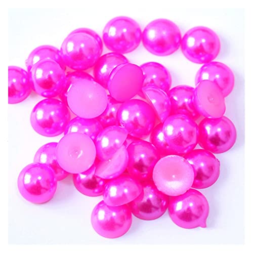 HBALDTEDC Faux Pearls Perlen, Halbrunde Acryl-Imitationsperlen mit Flacher Rückseite, Mehrfarbig, 5 mm, 500 Stück, for DIY-Schmuckhandwerk(8) von HBALDTEDC