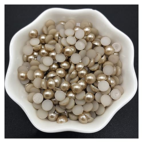 HBALDTEDC Faux Pearls Perlen, Imitationsperlen, Acrylperlen mit Flacher Rückseite, Mehrfarbig, 4 mm, 200 Stück, for die Schmuckherstellung(19) von HBALDTEDC