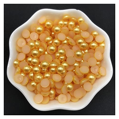 HBALDTEDC Faux Pearls Perlen, Imitationsperlen, Acrylperlen mit Flacher Rückseite, Mehrfarbig, 4 mm, 200 Stück, for die Schmuckherstellung(9) von HBALDTEDC