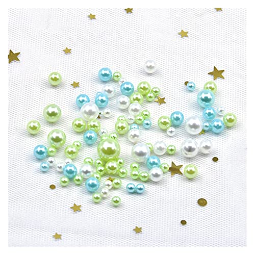 HBALDTEDC Faux Pearls Perlen, Kunstperlen, ohne Loch, rund, Zubehör zur Schmuckherstellung, Mehrfarbig, 3–10 mm, 20 g(22) von HBALDTEDC