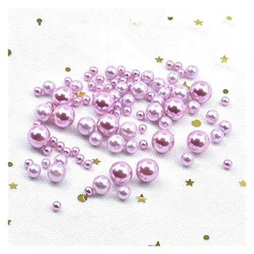 HBALDTEDC Faux Pearls Perlen, Kunstperlen, ohne Loch, rund, Zubehör zur Schmuckherstellung, Mehrfarbig, 3–10 mm, 20 g(26) von HBALDTEDC