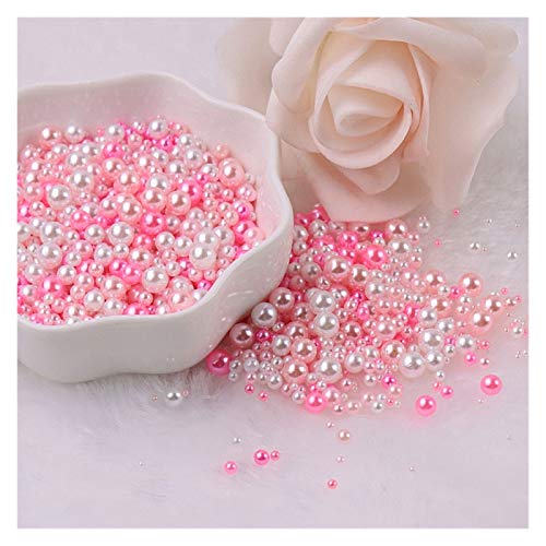 HBALDTEDC Faux Pearls Perlen, Kunstperlen aus ABS-Kunststoff, ohne Loch, Mehrfarbig, 1,5–8 mm, for Schmuckherstellung, DIY, 700 Stück(1,Mix 1.5 5mm 500) von HBALDTEDC