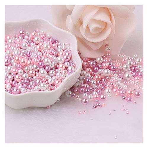 HBALDTEDC Faux Pearls Perlen, Kunstperlen aus ABS-Kunststoff, ohne Loch, Mehrfarbig, 1,5–8 mm, for Schmuckherstellung, DIY, 700 Stück(3,Mix 1.5 5mm 500) von HBALDTEDC