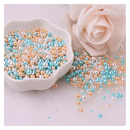 HBALDTEDC Faux Pearls Perlen, Kunstperlen aus ABS-Kunststoff, ohne Loch, Mehrfarbig, 1,5–8 mm, for Schmuckherstellung, DIY, 700 Stück(6,Mix 1.5 5mm 500) von HBALDTEDC