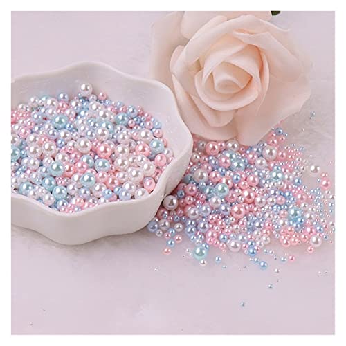 HBALDTEDC Faux Pearls Perlen, Kunstperlen aus ABS-Kunststoff, ohne Loch, Mehrfarbig, 1,5–8 mm, for Schmuckherstellung, DIY, 700 Stück(8,Mix 3 8mm 200) von HBALDTEDC