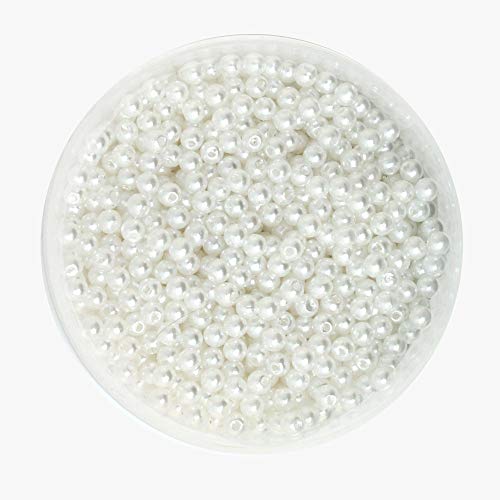 HBALDTEDC Faux Pearls Perlen, Runde Abstandsperlen aus Acryl zur Schmuckherstellung, 6 mm Durchmesser, 2 mm Loch, Mehrfarbig, 500 Stück(14) von HBALDTEDC