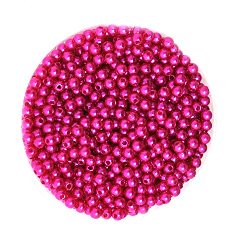 HBALDTEDC Faux Pearls Perlen, Runde Abstandsperlen aus Acryl zur Schmuckherstellung, 6 mm Durchmesser, 2 mm Loch, Mehrfarbig, 500 Stück(3) von HBALDTEDC