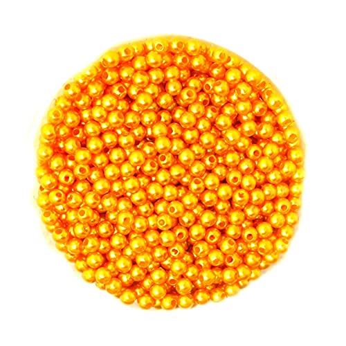 HBALDTEDC Faux Pearls Perlen, Runde Abstandsperlen aus Acryl zur Schmuckherstellung, 6 mm Durchmesser, 2 mm Loch, Mehrfarbig, 500 Stück(4) von HBALDTEDC