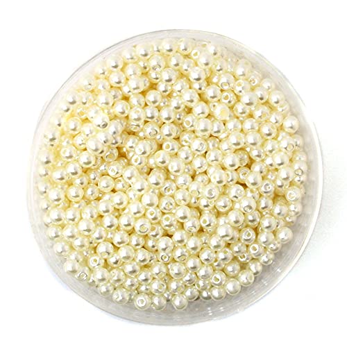 HBALDTEDC Faux Pearls Perlen, Runde Abstandsperlen aus Acryl zur Schmuckherstellung, 6 mm Durchmesser, 2 mm Loch, Mehrfarbig, 500 Stück(6) von HBALDTEDC