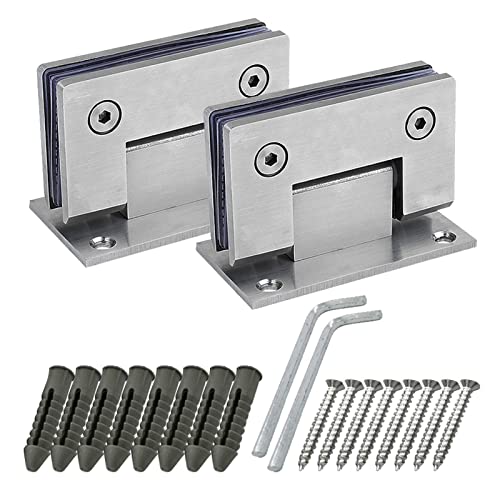 HBALDTEDC Glasklammer-Clip, 2 Stück Edelstahl-Scharniere for Duschtüren, 90-Grad-Glas-Rahmenlose Klemme, 8–10 mm HBALDTEDC Glasklammer-Clip, 2 Stück Edelstahl-Scharniere for Duschtüren, 90-Grad-Glas-Rahmenlose Klemme, 8–10 mm von HBALDTEDC
