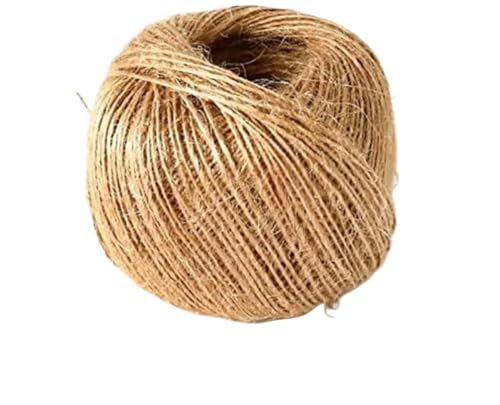 HBALDTEDC Schnur String， Natürliches Hanfgarn, Juteseil, 0,8–2 mm x 30 m, 100 m, for Basteln, Geschenkverpackung, Dekor(30m Dia2mm) von HBALDTEDC