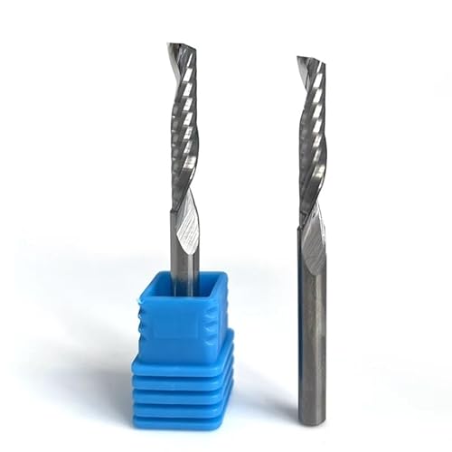 Hartmetall-Schaftfräser， 1 STÜCK Einzelflöte Spiralfräser Fräser Gravur Bit 3,175/4 MM Schaft CNC Hartmetall-schaftfräser for Acryl Fräser(3.175x3.175x12) von HBALDTEDC