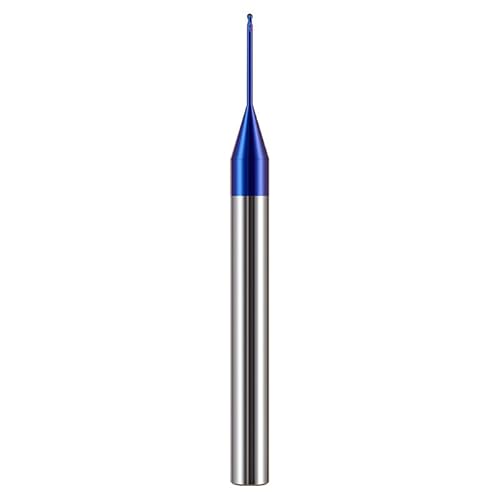 Hartmetall-Schaftfräser， HRC65 2-schneidige Wolframstahl-Hartmetall-Nanobeschichtung, Rillenkugelkopf-Schaftfräser, CNC-Werkzeuge for mechanische Bearbeitung(R0.4x8Cx4Dx50L) von HBALDTEDC