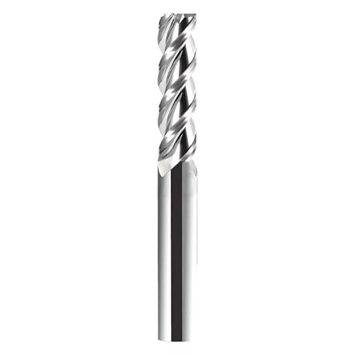 Hartmetall-Schaftfräser， HRC65 3-Flöten-Hartmetall aus Wolframstahl for Aluminium-Flachfräser CNC-Fräser for mechanische Bearbeitungszentren(4.0x10Cx4Dx50L) von HBALDTEDC