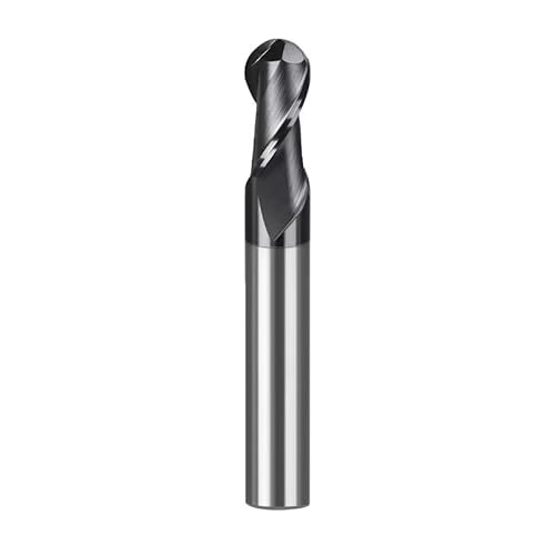 Hartmetall-Schaftfräser， HRC70 Kugelkopffräser Hartmetallfräser CNC-Fräser Fräswerkzeug R0.5/R8 10mm 2 Nuten Metallstahlbearbeitung(R1.5x4x50) von HBALDTEDC