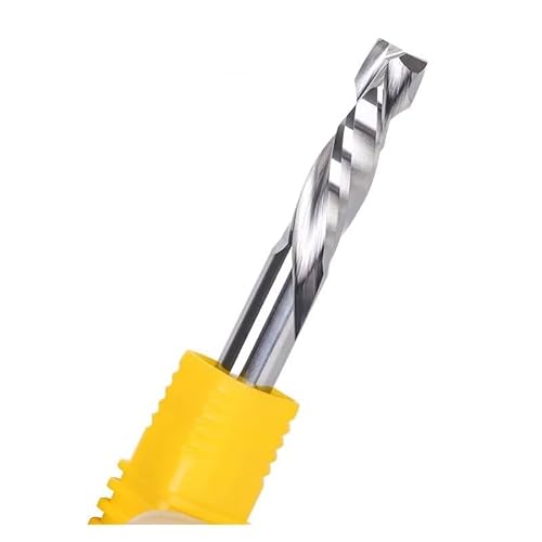 Hartmetall-Schaftfräser， Kompressionsfräser Holzarbeiten UP DOWN 6 Schnitte Zwei Flöten Holzschaftfräser Spiralhartmetall-Fräswerkzeug CNC-Fräser(4X25X45) von HBALDTEDC