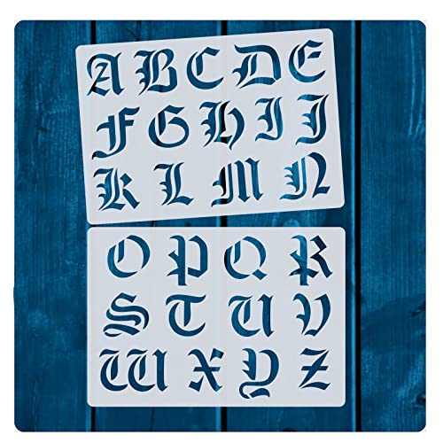 Buchstabenschablone „Alte Schrift“ | Buchstabenhöhe 5cm | Alphabet A-Z | Stencil | Wandschablone Buchstabenschablone „Alte Schrift“ | Buchstabenhöhe 5cm | Alphabet A-Z | Stencil | Wandschablone von HBM-SCHABLONENSHOP