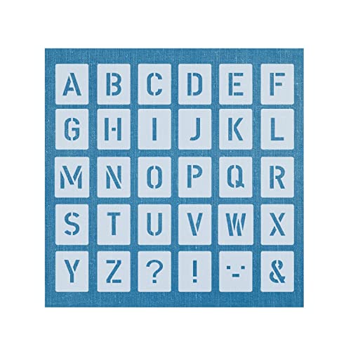 Schablone Buchstaben groß 4cm | 1 Satz Alphabet A-Z - 26 + 4 Sonderzeichen. | Set Nr.004 von HBM-Schablonenshop