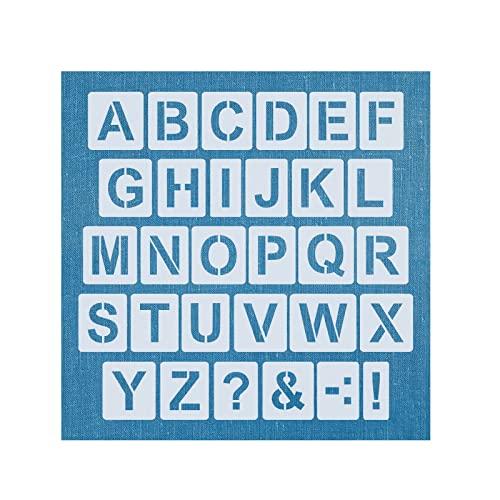 Buchstabenschablone Nr.04 | 1 Satz Buchstaben 7cm hoch | A-Z + 4 Sonderzeichen | 30 einzelne Schablonen | Stencil | Wandschablone Buchstabenschablone Nr.04 | 1 Satz Buchstaben 7cm hoch | A-Z + 4 Sonderzeichen | 30 einzelne Schablonen | Stencil | Wandschablone von HBM-Schablonenshop
