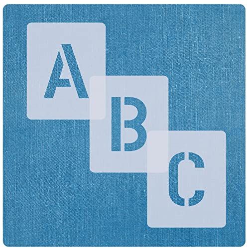 Schablone Buchstaben groß 10cm | 1 Satz Alphabet A-Z - 26 + 4 Sonderzeichen. | Set Nr.35 von HBM-Schablonenshop