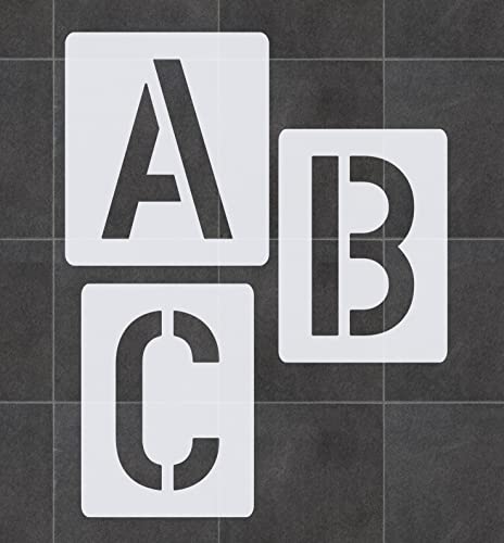 Buchstabenschablone Nr.35 | 1 Satz Buchstaben 15cm hoch | A-Z + 4 Sonderzeichen | 30 einzelne Schablonen | Stencil | Wandschablone Buchstabenschablone Nr.35 | 1 Satz Buchstaben 15cm hoch | A-Z + 4 Sonderzeichen | 30 einzelne Schablonen | Stencil | Wandschablone von HBM-Schablonenshop