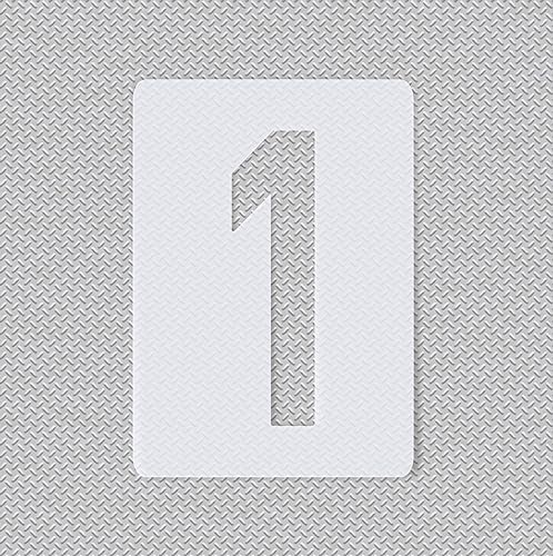 Schablone einzelne Zahl -1- Ziffernhöhe: 18cm ● Nummer für: Schilder ● Tür ● Hausnummern von HBM-Schablonenshop