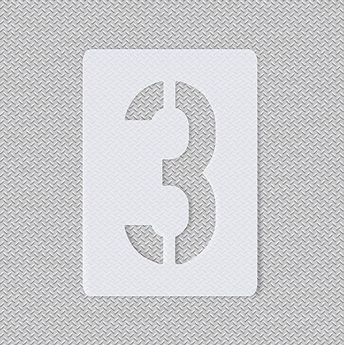 Schablone einzelne Zahl -3- Ziffernhöhe: 18cm ● Nummer für: Schilder ● Tür ● Hausnummern von HBM-Schablonenshop