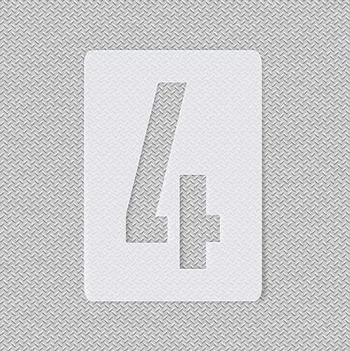 Schablone einzelne Zahl -4- Ziffernhöhe: 25cm ● Nummer für: Schilder ● Tür ● Hausnummern Schablone einzelne Zahl -4- Ziffernhöhe: 25cm ● Nummer für: Schilder ● Tür ● Hausnummern von HBM-Schablonenshop