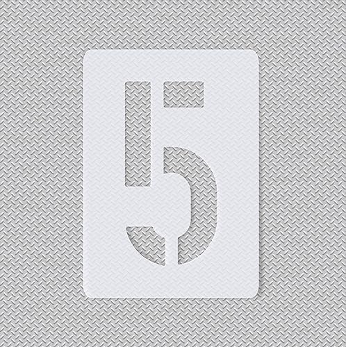 Schablone einzelne Zahl -5- Ziffernhöhe: 18cm ● Nummer für: Schilder ● Tür ● Hausnummern von HBM-Schablonenshop