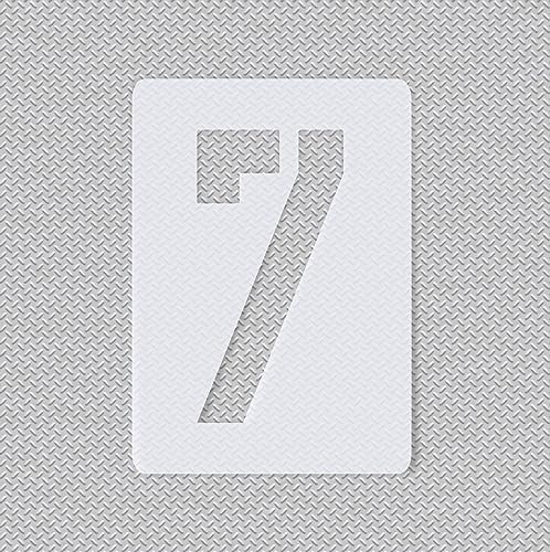 Schablone einzelne Zahl -7- Ziffernhöhe: 18cm ● Nummer für: Schilder ● Tür ● Hausnummern von HBM-Schablonenshop