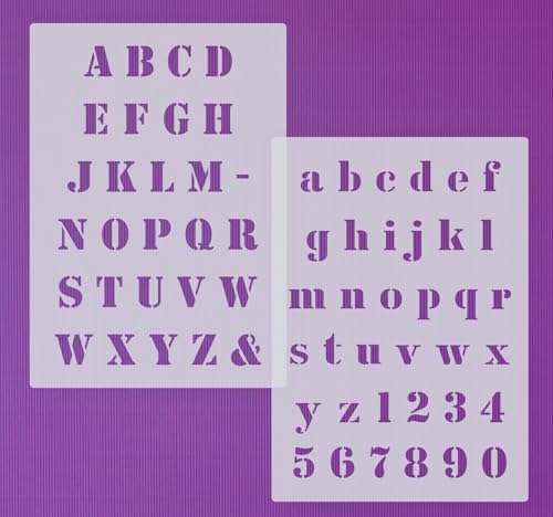 Schablonen Set Alphabet Nr. 05 Buchstaben groß und klein von HBM-Schablonenshop