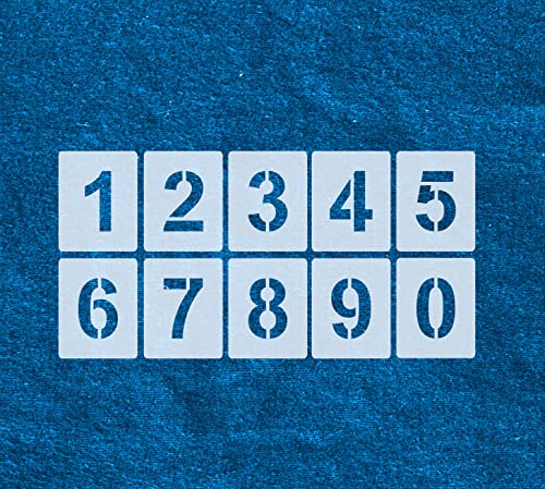 Zahlenschablone Nr.04 | Zahlenhöhe 3cm | 1 Satz Zahlen 0-9 | 10 einzelne Schablonen | Malerschablone | Wandschablone Zahlenschablone Nr.04 | Zahlenhöhe 3cm | 1 Satz Zahlen 0-9 | 10 einzelne Schablonen | Malerschablone | Wandschablone von HBM-Schablonenshop