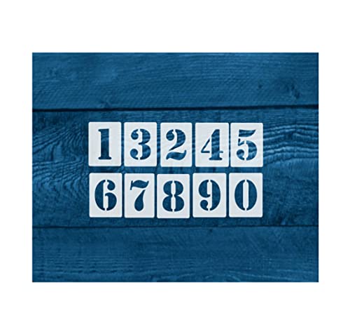 Zahlenschablone Nr.05 | Zahlenhöhe 2cm | 1 Satz Zahlen 0-9 | 10 einzelne Schablonen | Malerschablone | Wandschablone Zahlenschablone Nr.05 | Zahlenhöhe 2cm | 1 Satz Zahlen 0-9 | 10 einzelne Schablonen | Malerschablone | Wandschablone von HBM-Schablonenshop