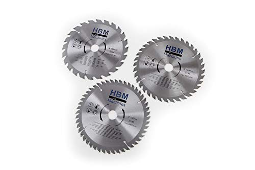 HBM 160 mm 3-teiliger Profi-Kreissägeblatt-Satz für Festool Kreissäge von HBM