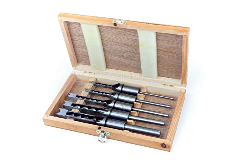 HBM 5-teiliges Vierkantbohrerset, 6-16 mm, Holz, 2 Fluten, Hochgeschwindigkeitsstahl HBM 5-teiliges Vierkantbohrerset, 6-16 mm, Holz, 2 Fluten, Hochgeschwindigkeitsstahl von HBM