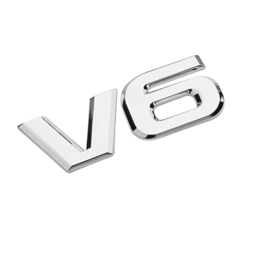 Auto Emblem für MG Pilot 2020-2023, Emblem Buchstaben Schriftzug Abzeichen mit Logo Metall Badge Aufkleber für Auto Vorne Hinten Styling Tuning Sticker Zubehör,Silver-V6-2 von HBUNKT