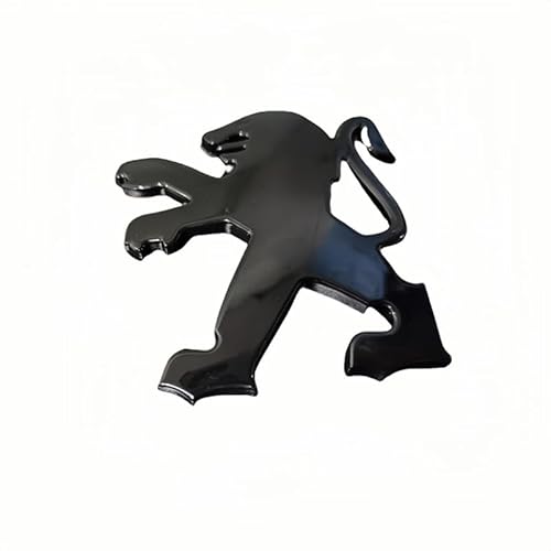 Auto Emblem für Peugeot 208, Kühlergrill Emblem Heckklappe Buchstaben Schriftzug Abzeichen mit Logo ABS Badge Aufkleber für Auto Vorne Hinten Sticker Zubehör,The Front-Black von HBUNKT