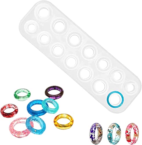 HBYMYDA Silikon Ring Formen DIY Ring Silikonform Ringform Schmuck Epoxidharz Formen für Dekoration Crafting Ring Anhänger Halskette Herstellung von HBYMYDA