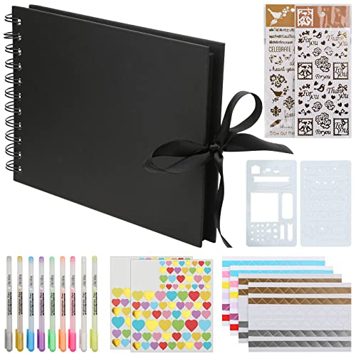 Sammelalbum A5 Fotoalbum Zum Selbstgestalten Mit Blitzstift Farbaufkleber DIY Geschenke für Babys, Paare, Freunde, Familie von niru