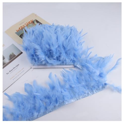 2 Meter Truthahn Federband Federband 10-13cm Länge Federn Fransenbesatz Federbesatz Feder Fransen Truthahn Streifen Trim Plüsch Feder zum Nähen Basteln Faschingskostüme Hellblau 2 Meter Truthahn Federband Federband 10-13cm Länge Federn Fransenbesatz Federbesatz Feder Fransen Truthahn Streifen Trim Plüsch Feder zum Nähen Basteln Faschingskostüme Hellblau von HCAXKFMMXU
