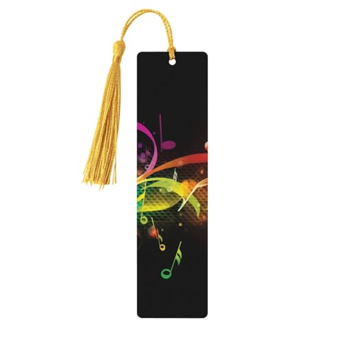 Buntes Lesezeichen mit Musiknoten, Holz-Lesezeichen für Buchliebhaber, handgefertigtes Holz-Lesezeichen mit Quaste, Lesezeichen, Ornament, Geschenkanhänger, Etiketten für Basteldekorationen Buntes Lesezeichen mit Musiknoten, Holz-Lesezeichen für Buchliebhaber, handgefertigtes Holz-Lesezeichen mit Quaste, Lesezeichen, Ornament, Geschenkanhänger, Etiketten für Basteldekorationen von HCBPWVQA