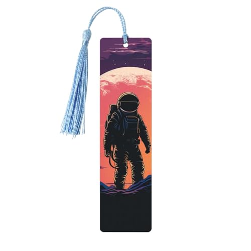 Cooles Astronauten-Lesezeichen, Holz-Lesezeichen für Buchliebhaber, handgefertigtes Holz-Lesezeichen mit Quaste, Lesezeichen, Ornament, Geschenkanhänger, Etiketten für Basteldekorationen Cooles Astronauten-Lesezeichen, Holz-Lesezeichen für Buchliebhaber, handgefertigtes Holz-Lesezeichen mit Quaste, Lesezeichen, Ornament, Geschenkanhänger, Etiketten für Basteldekorationen von HCBPWVQA