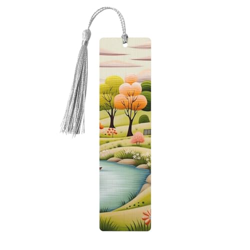 Country Lifestyle Lesezeichen, Holz-Lesezeichen für Buchliebhaber, handgefertigtes Holz-Lesezeichen mit Quaste, Lesezeichen, Ornament, Geschenkanhänger, Etiketten für Basteldekorationen Country Lifestyle Lesezeichen, Holz-Lesezeichen für Buchliebhaber, handgefertigtes Holz-Lesezeichen mit Quaste, Lesezeichen, Ornament, Geschenkanhänger, Etiketten für Basteldekorationen von HCBPWVQA