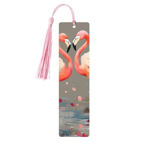 Flamingos und Blumen Lesezeichen, Holz-Lesezeichen für Buchliebhaber, handgefertigtes Holz-Lesezeichen mit Quaste, Lesezeichen, Ornament, Geschenkanhänger, Etiketten für Basteldekorationen Flamingos und Blumen Lesezeichen, Holz-Lesezeichen für Buchliebhaber, handgefertigtes Holz-Lesezeichen mit Quaste, Lesezeichen, Ornament, Geschenkanhänger, Etiketten für Basteldekorationen von HCBPWVQA