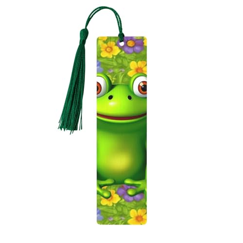 Frosch-Lesezeichen, Holz-Lesezeichen für Buchliebhaber, handgefertigtes Holz-Lesezeichen mit Quaste, Lesezeichen, Ornament, Geschenkanhänger, Etiketten für Basteldekorationen Frosch-Lesezeichen, Holz-Lesezeichen für Buchliebhaber, handgefertigtes Holz-Lesezeichen mit Quaste, Lesezeichen, Ornament, Geschenkanhänger, Etiketten für Basteldekorationen von HCBPWVQA